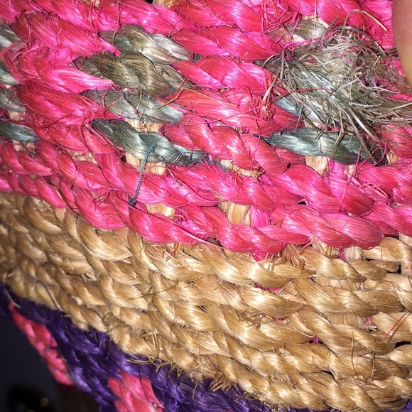 Colorful stripe straw weave bag purchased @Panama - Picture 8 of 8